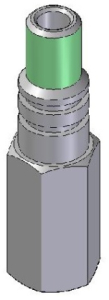 Přívodní šroubení M18x1,5 - G 3/8"F s pádovým ventilem