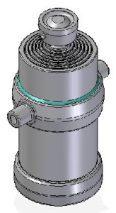 Teleskopický válec sklápění 22t, 2325mm, 7 stupňový
