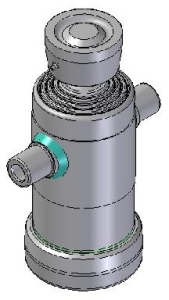 Teleskopický válec sklápění 10t, 670mm, 4 stupně,