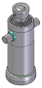 Teleskopický válec sklápění 14t, 1220mm, 4 stupně,