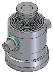 Teleskopický válec sklápění 30t, 1950mm, 8 stupňový
