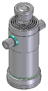 Teleskopický válec sklápění 14t, 1040mm, 4 stupně,