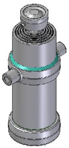 Teleskopický válec sklápění 22t, 2410mm, 5 stupňový 88-107-126-145-165